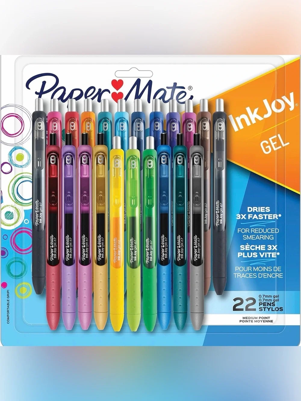 🌈🖊️Papermate Inkjoy Gel Pens 0.7 - 22 Count Assorted Colors🖊️🌈